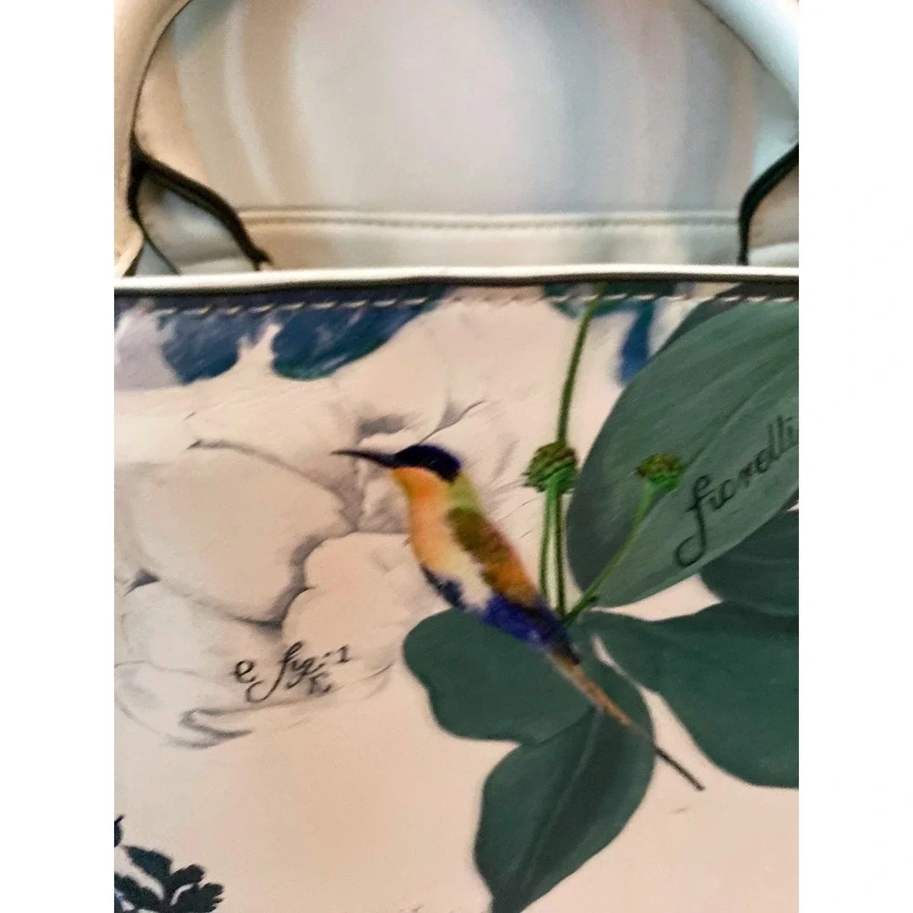 Fiorelli Floral Bird Print Satchel Bag white floral  Top‎ Handle Crossbody